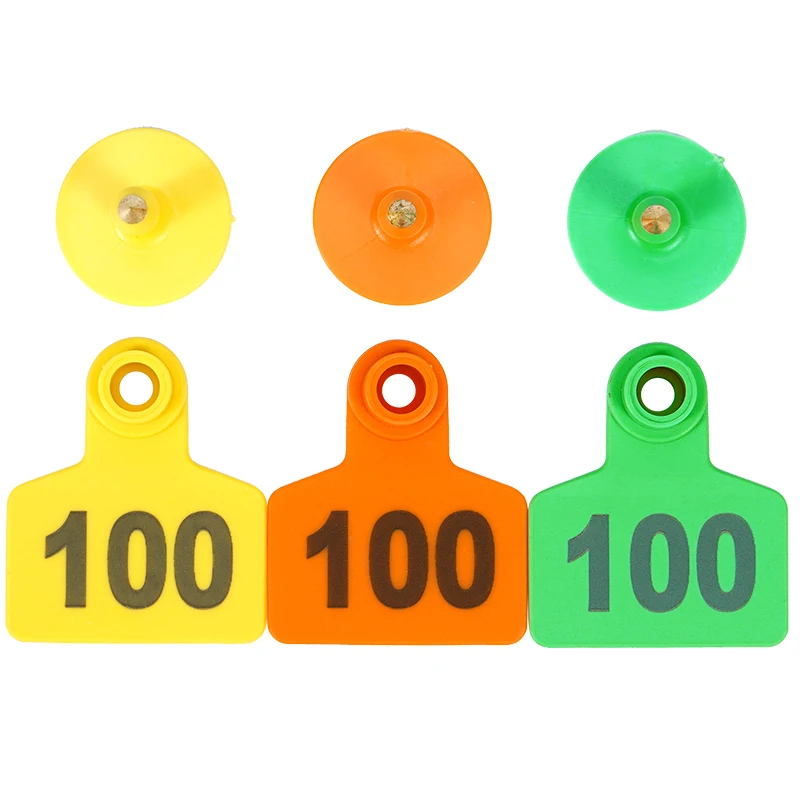 100 juegos de etiquetas de oreja de cerdo de vaca de TPU para ganado, etiquetas de oreja de ganado de vaca, etiquetas de oreja de animales de granja, cerdos y ovejas - imagen 4