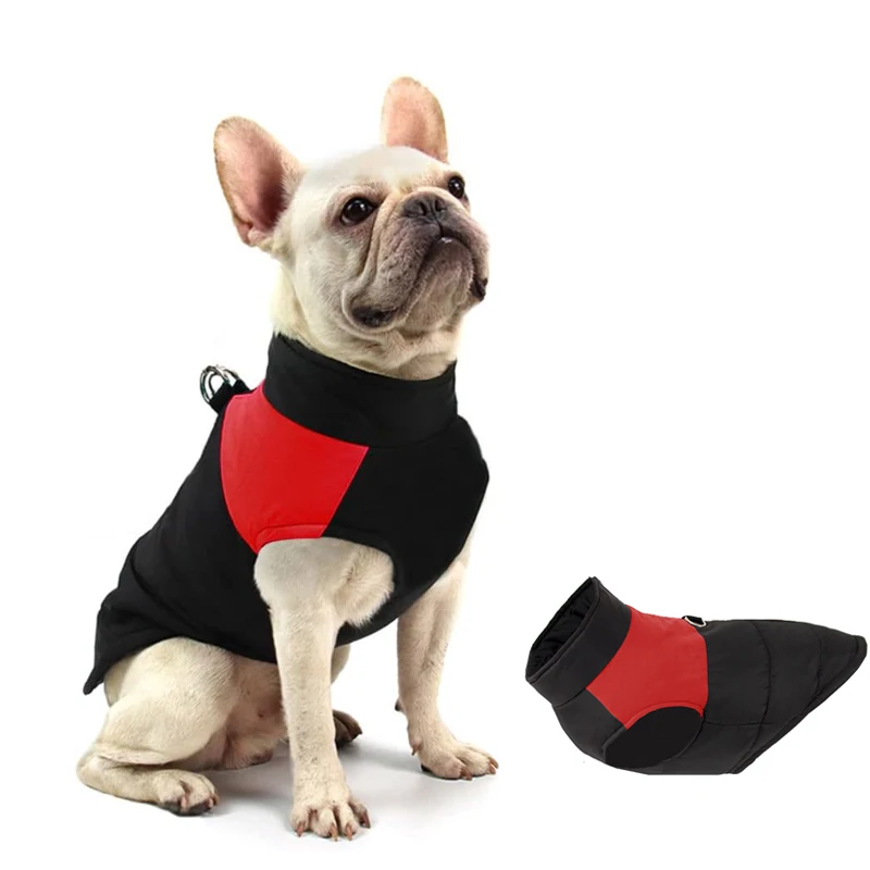 Abrigo impermeable para perros, chaqueta acolchada cálida, ropa para cachorros, chaleco con anillo en D para perros pequeños, medianos y grandes