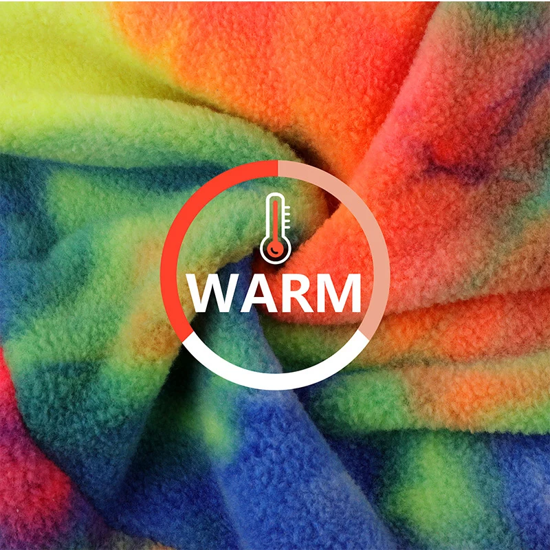 Sudadera con capucha para perro Tie Dye, abrigo polar cálido de invierno con agujero para correa de bolsillo para perros pequeños y medianos, suéter para cachorros en clima frío - imagen 2