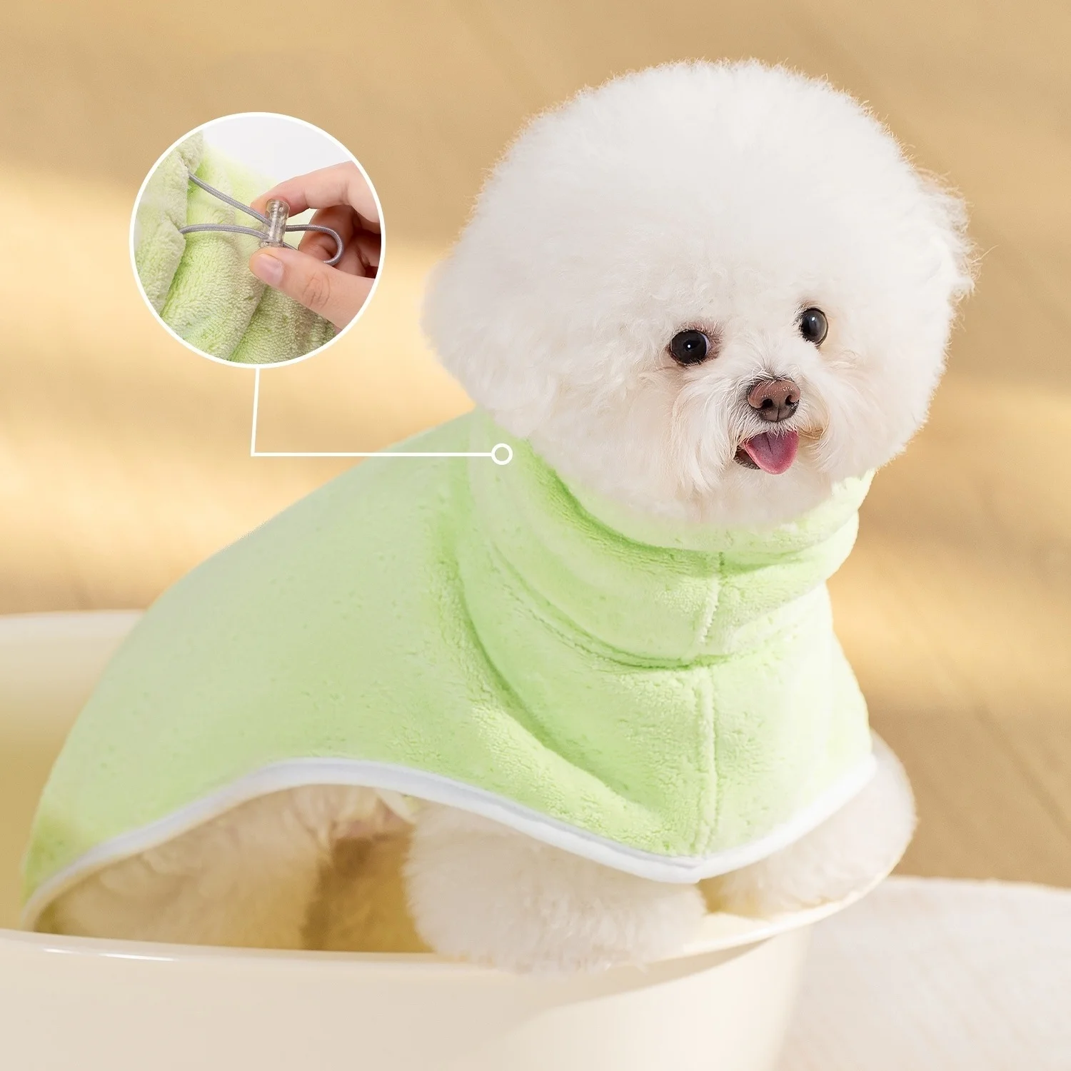 Albornoz para mascotas, bonito abrigo de secado para perros, pijamas suaves de secado rápido para gatos y perros, Toalla de baño absorbente para mascotas, suministros de baño para perros - imagen 4