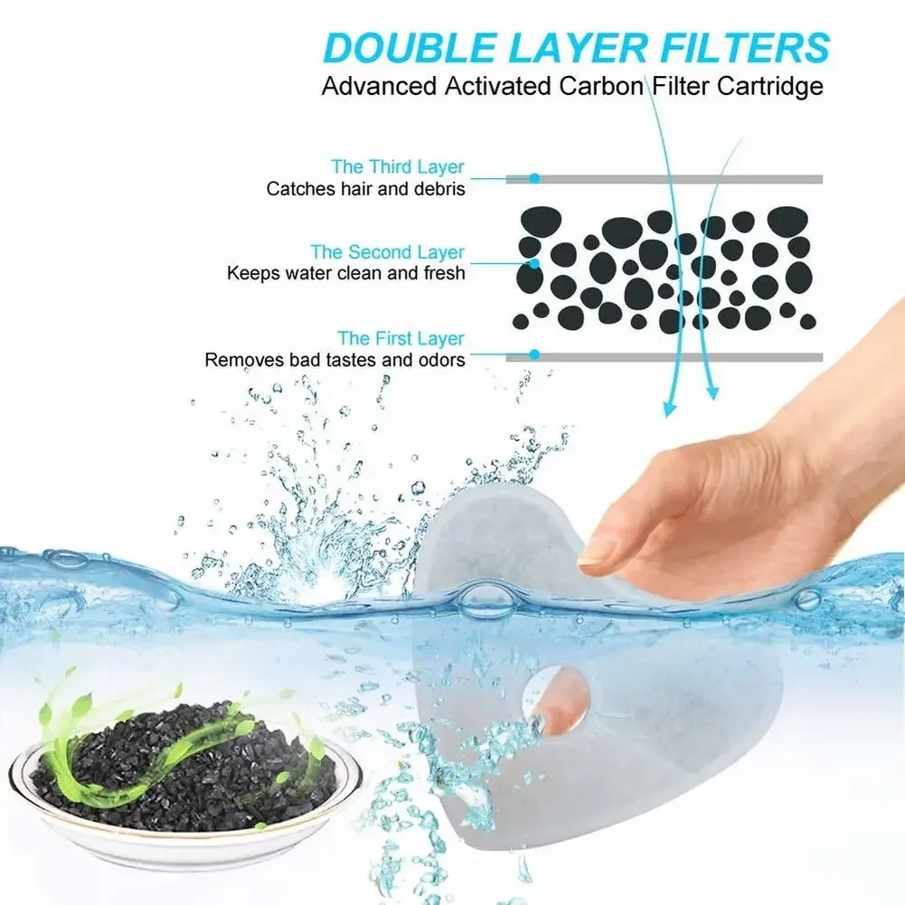 Fuente de agua automática para gatos, dispensador de agua eléctrico USB de 2L, cuenco para gatos con LED, alimentador silencioso para mascotas, fuentes para gatos y perros - imagen 4