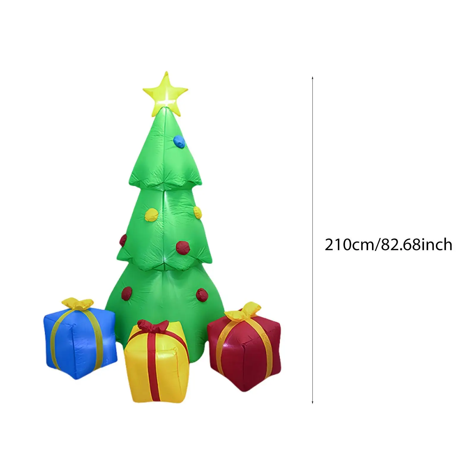 7 ft Christmas Tree Inflatable Decor with Light Lightweight Props Cute Giant