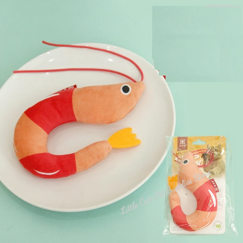 Juguetes para gatos con camarones, muñecas con campanas de menta, juguetes provocadores, accesorios para gatos de juguete para gatitos - imagen 5