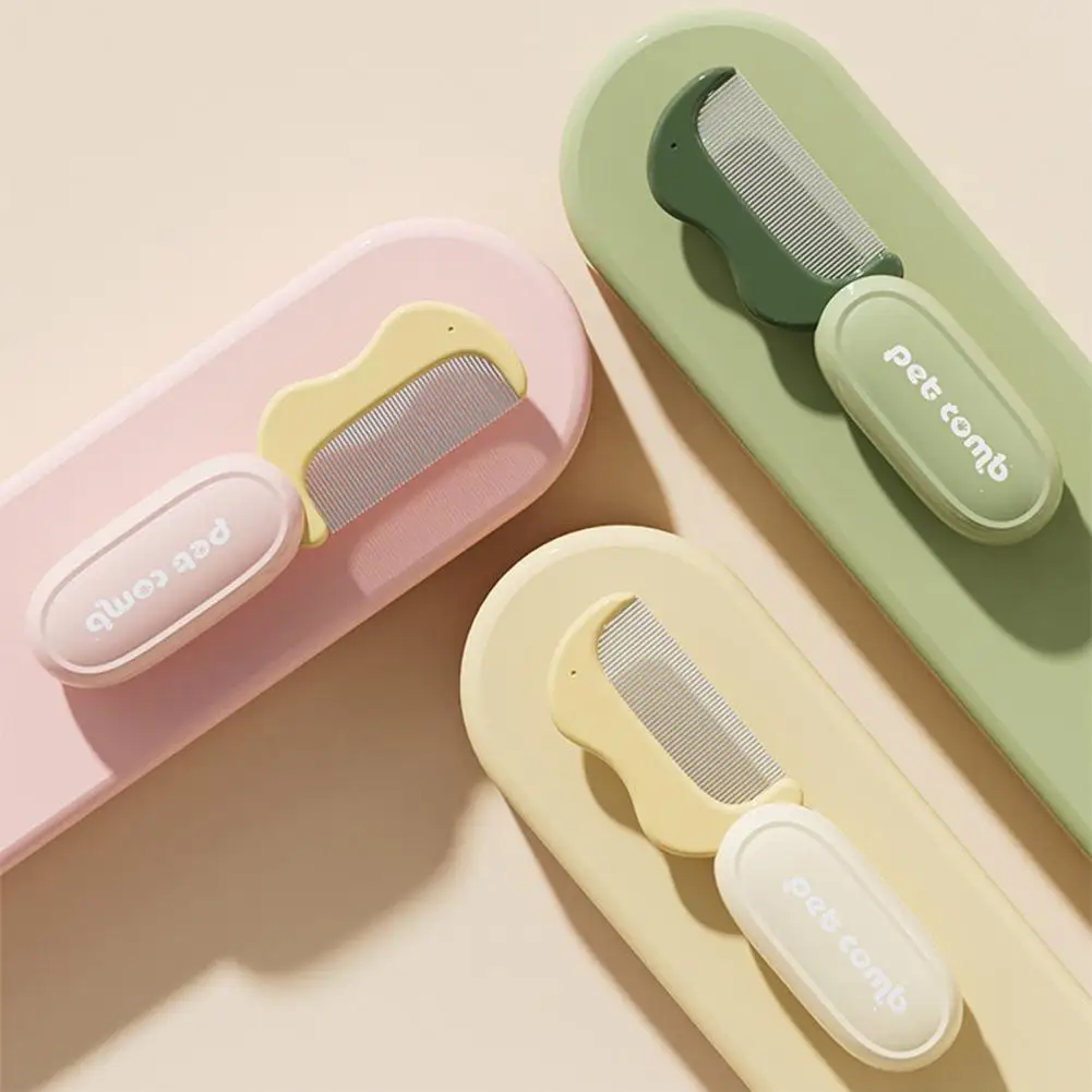 Peine plegable para gatos, eliminación de pulgas y suciedad, peine para gatos, Reduce el desprendimiento, peine versátil para pelo de mascotas, herramientas de aseo para perros y gatos - imagen 5