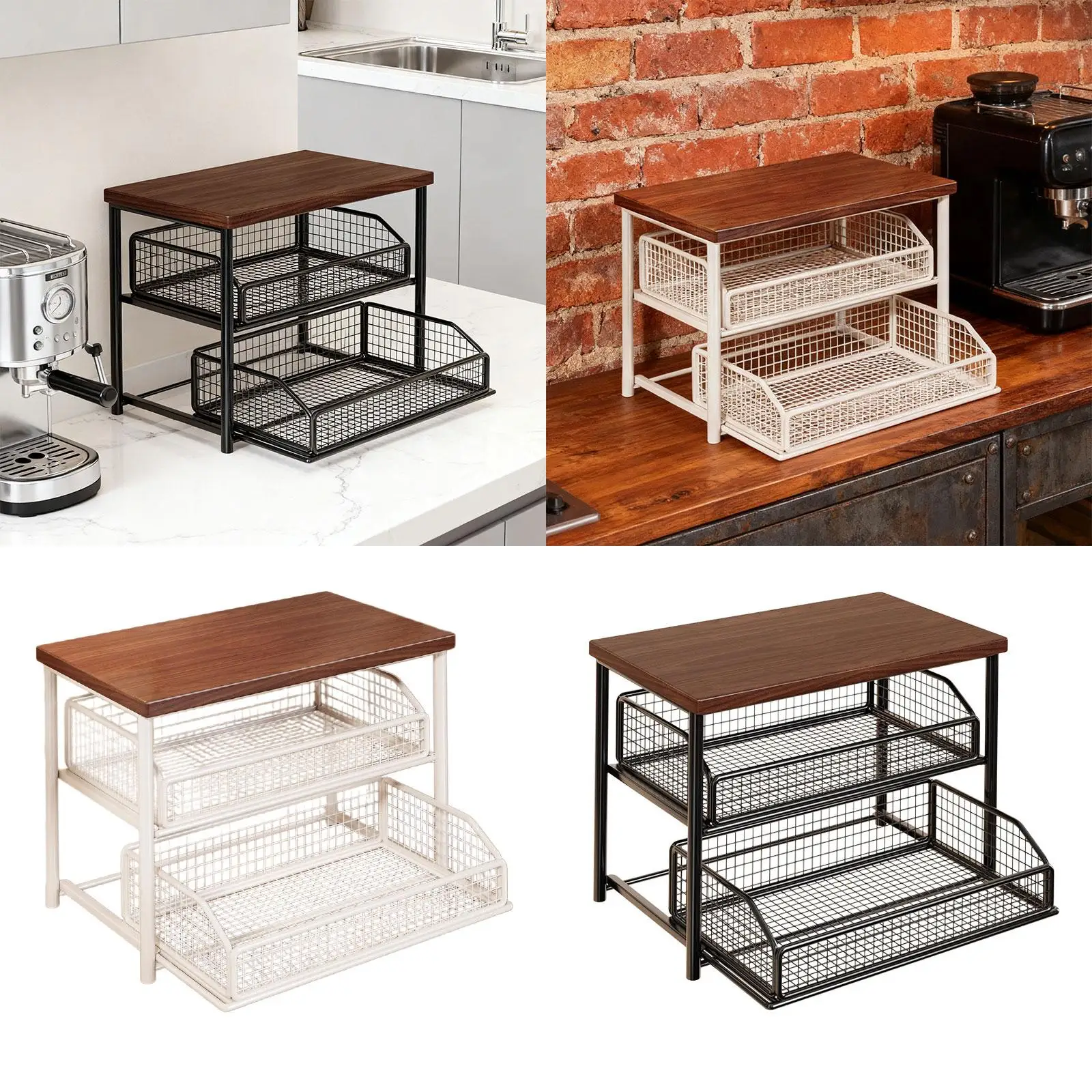 Coffee Station Organizer, Storage Rack, Wooden Kitchen Counter Shelf, Coffee Counter Shelf 2 Tier, for Pantry Syrup Mugs Cups Coffee Station Organizer, Storage Rack, Wooden Kitchen Counter Shelf, Coffee Counter Shelf 2 Tier, for Pantry Syrup Mugs Cups