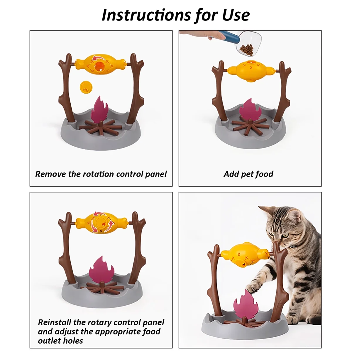 Dispensador rodante de golosinas para gatos – Juguete interactivo felino - imagen 4