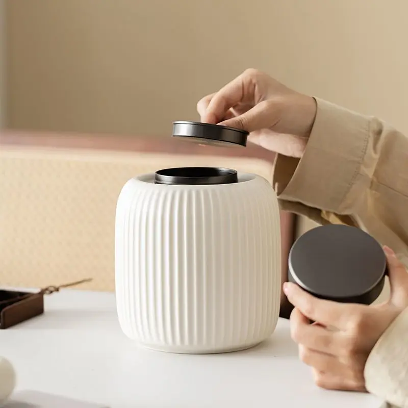 Urna sellada de cerámica para mascotas, tanque de almacenamiento de Metal de doble cubierta, a prueba de humedad, Mini urna para cenizas, urna funeraria para animales - imagen 2