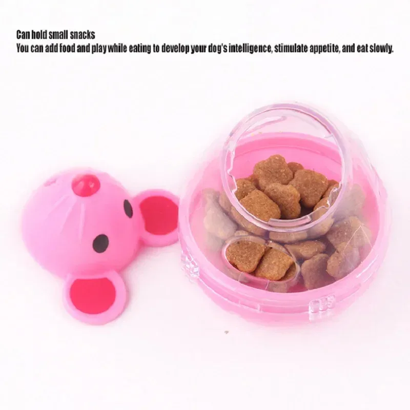 Vaso de comida para ratones y gatos, juguete de comida para gatos, bola interactiva, alimentador de comida para gatos, comida para fugas, interesante dispensador de comida de plástico para gatos, juguete para tratar - imagen 5