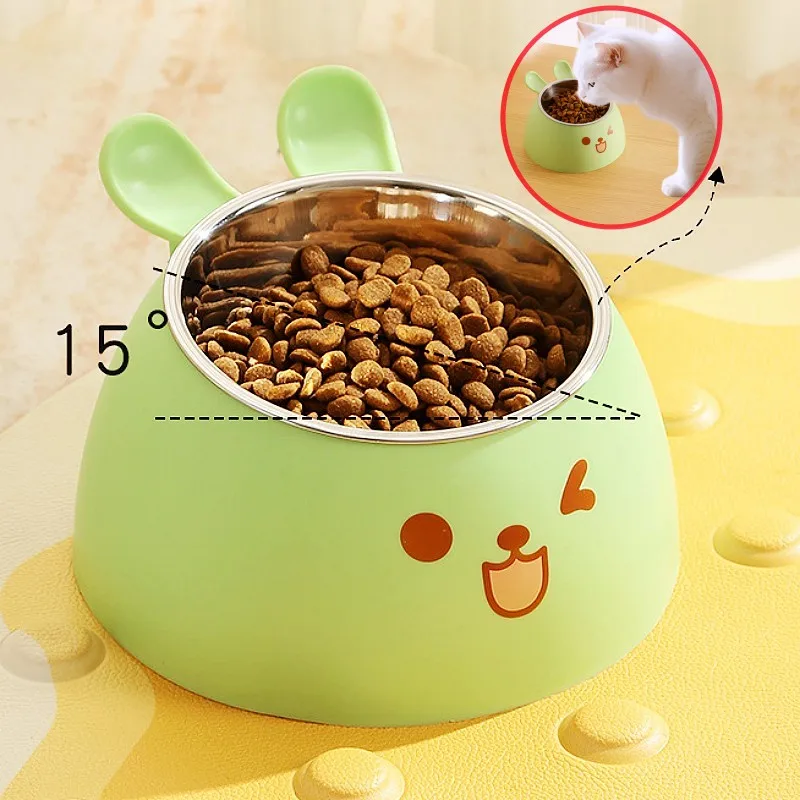 Cuenco de comida antideslizante acero inoxidable para perros y gatos - imagen 3