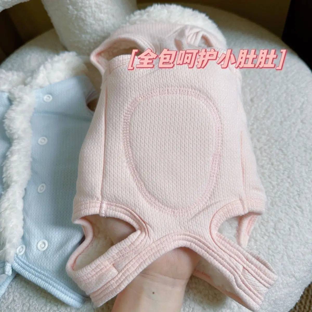 Mono con cuello de piel para perro, ropa cálida y bonita para mascota, osito de peluche pequeño, ropa de Yorkshire, pantalones de cuatro patas todo incluido, otoño e invierno - imagen 5