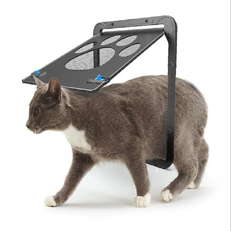 Puerta para mascotas, nueva pantalla magnética bloqueable segura para exteriores, perros, gatos, ventana, puerta, casa, ingresa libremente, bonito jardín a la moda, fácil instalación - imagen 4
