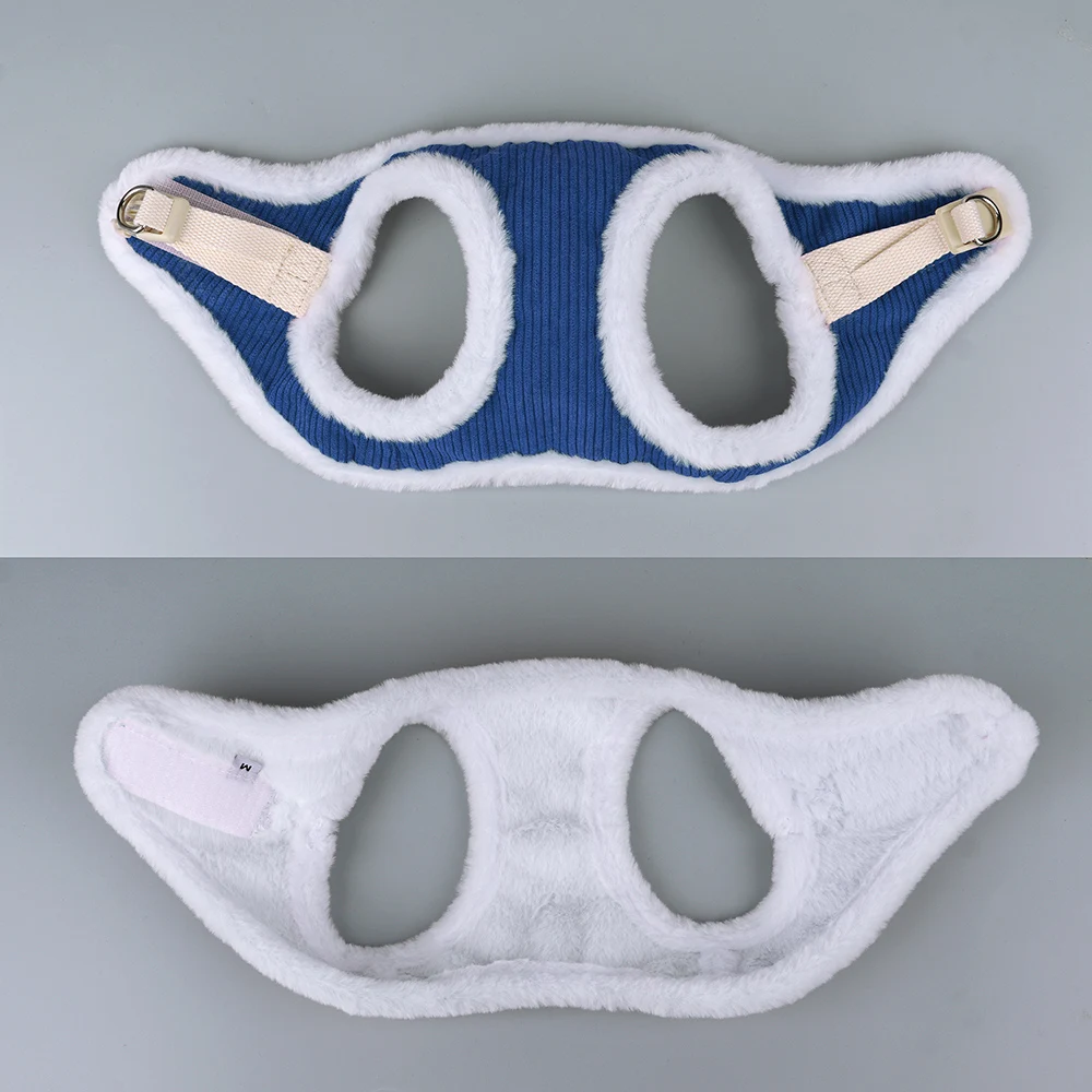 Conjunto de arnés y correa para perro, chaleco de piel suave para perros pequeños y medianos, Chihuahua, Bulldog Francés, invierno cálido - imagen 4