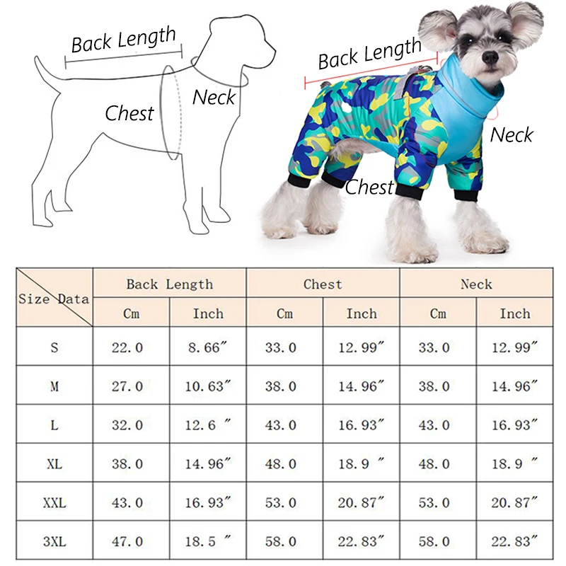 Winter Waterproof French Bulldog Pet Jumpsuit Warm Padded Dog Overalls for Small Medium Dogs Shiba Inu Corgi mascotas Clothes - imagen 2