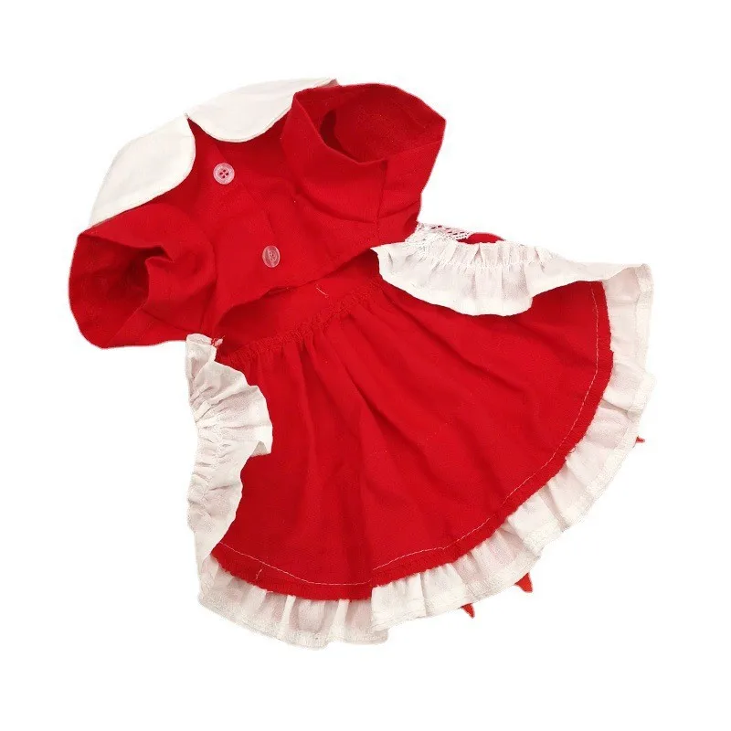 Vestido de sirvienta de Navidad para mascotas, ropa para perros, vestido de pastel de encaje lindo, ropa para mascotas dulces y encantadoras, vestidos para perros pequeños - imagen 3