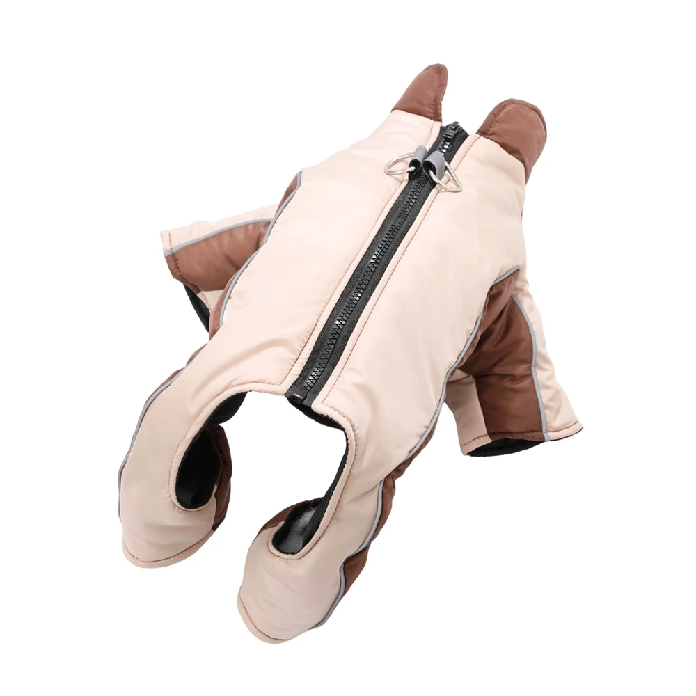 Mono impermeable para perros, mono cálido de invierno para cachorros, chaqueta reflectante para perros, ropa para niños y niñas, trajes de mono Yorike Pug - imagen 3