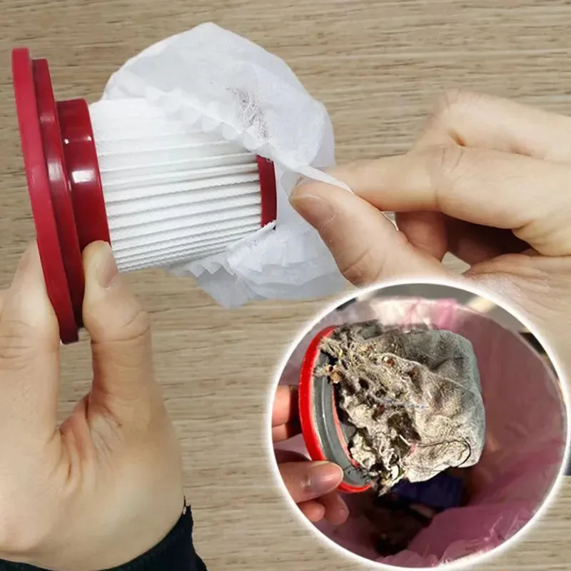 Cubierta de tela no tejida lavable, cubierta protectora de filtro de aspiradora desechable de 20 piezas para accesorios de aspiradora de mano