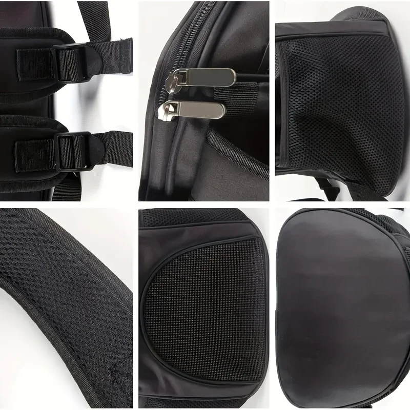 Bolsa de malla portátil para perros, mochila transpirable para perros, bolsa plegable para perros de gran capacidad, mochila transpirable para perros de gran capacidad para exteriores - imagen 4