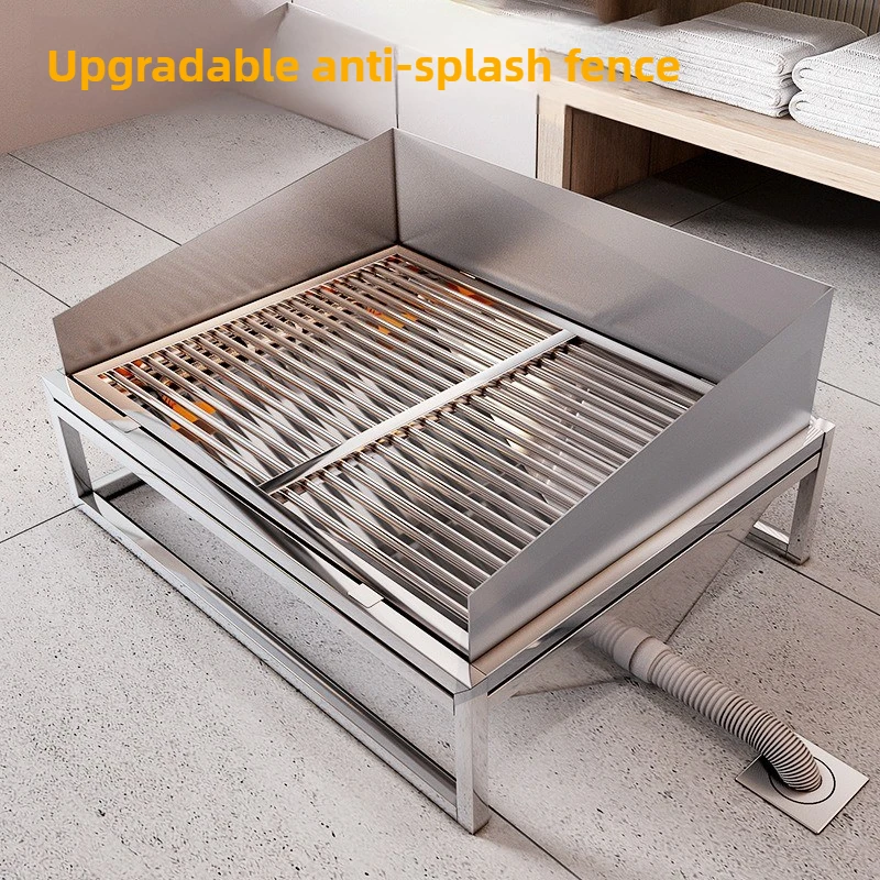 Inodoro automático de acero inoxidable para perros, drenaje directo de alcantarillado, lavado integrado, producto de limpieza para mascotas, accesorios para arena - imagen 2