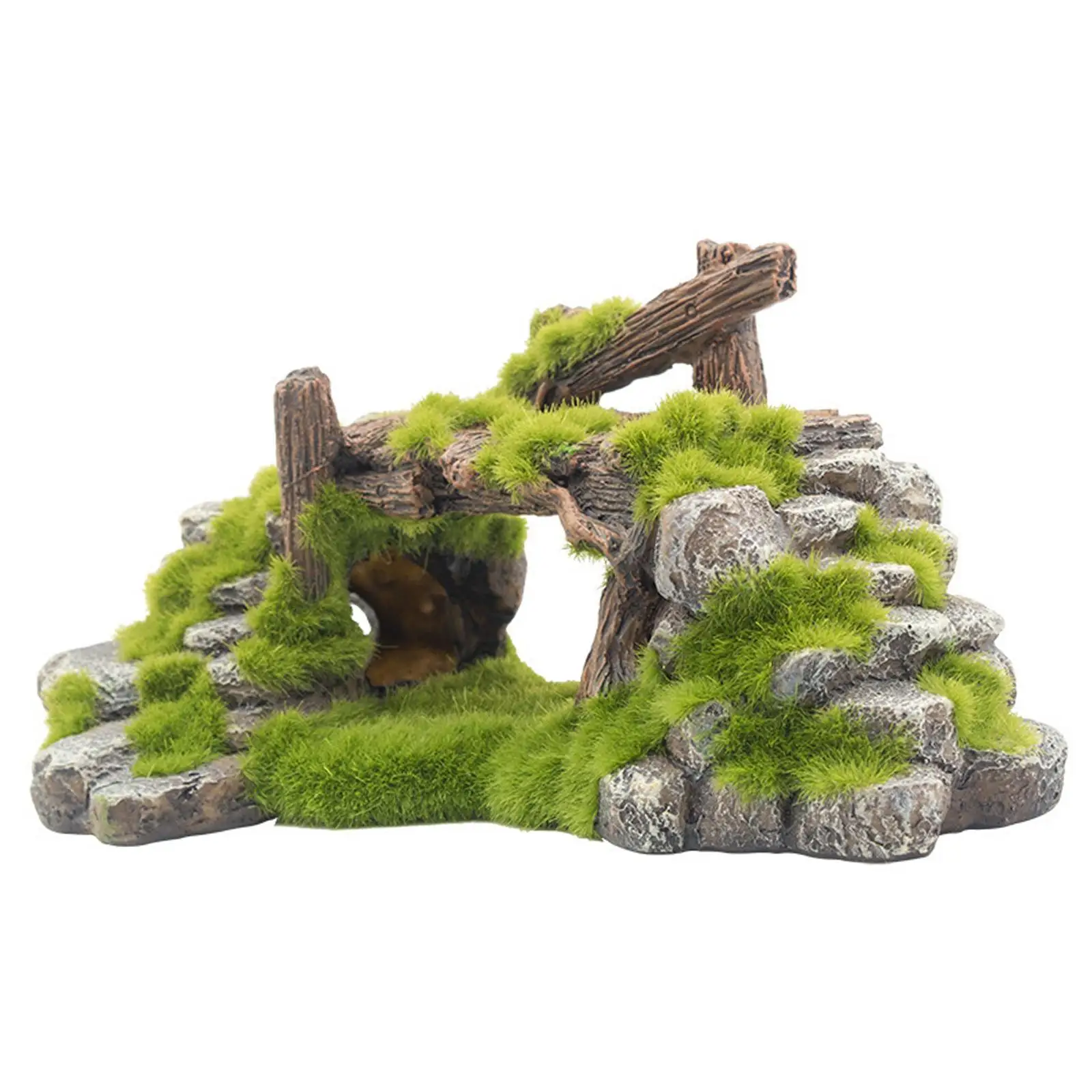 Cuevas acuáticas de rocalla para acuario, decoración de paisajismo artesanal, árbol, pecera, adorno para mesa, escritorio, decoración de sala de estar - imagen 2