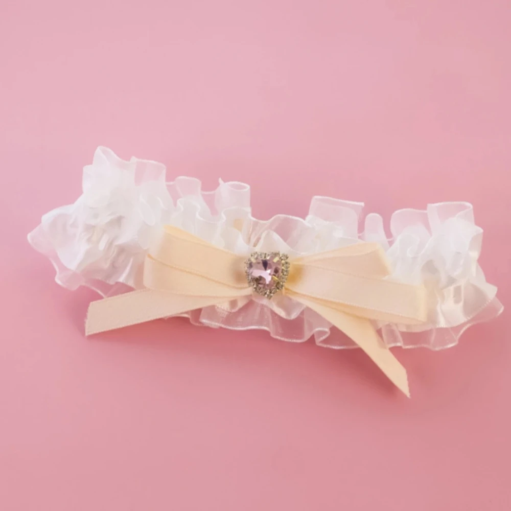 Collar de lujo para mascotas de encaje y diamantes de imitación con dije en forma de corazón, bonito diseño de lazo floral, ajustable para gatos y perros pequeños - imagen 4