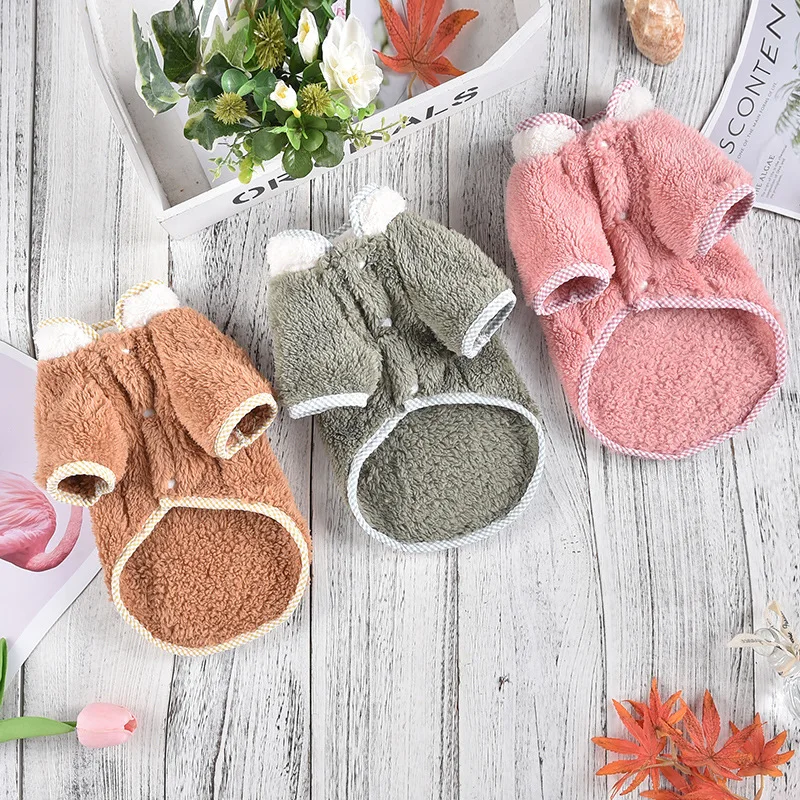 Top de retales de felpa para perros pequeños, ropa acolchada de algodón, ropa bonita para perros pequeños, ropa para mascotas, Otoño e Invierno - imagen 5