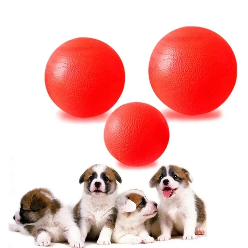Bola de goma sólida indestructible, juguete para perros, juguete de entrenamiento para masticar, juguetes para morder, suministros para perros, juguetes para cachorros grandes - imagen 2