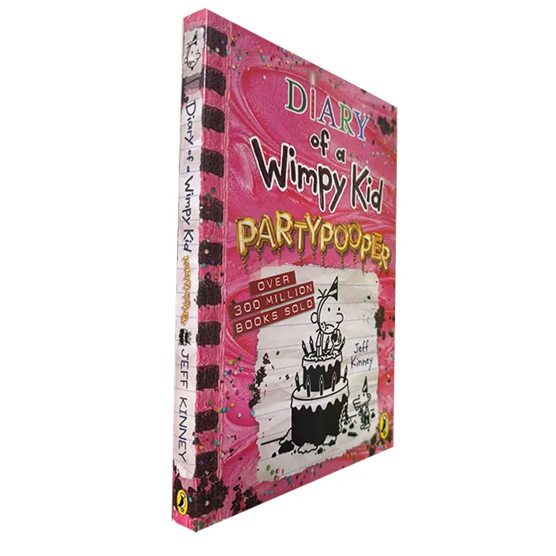 Último diario de Wimpy Kid Partypooper, libro en inglés, libros de ficción para niños, libros de novela Manga, educación infantil