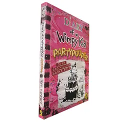 Último diario de Wimpy Kid Partypooper, libro en inglés, libros de ficción para niños, libros de novela Manga, educación infantil