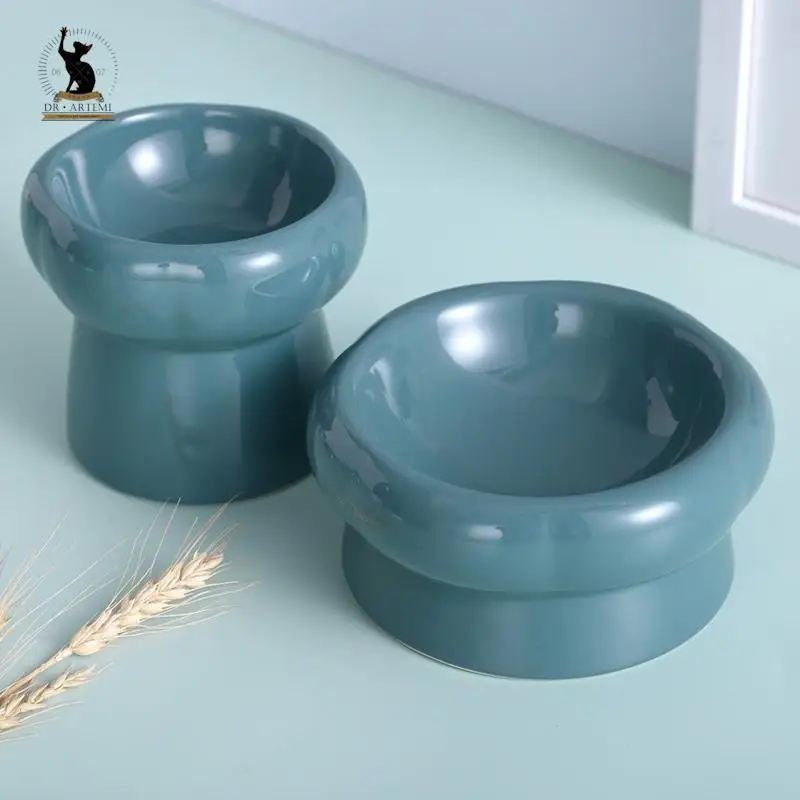Cuenco alimentador de cerámica para gato, perro, cachorro, comida, agua, plato elevado, productos para gatos, suministros para mascotas, accesorios - imagen 4