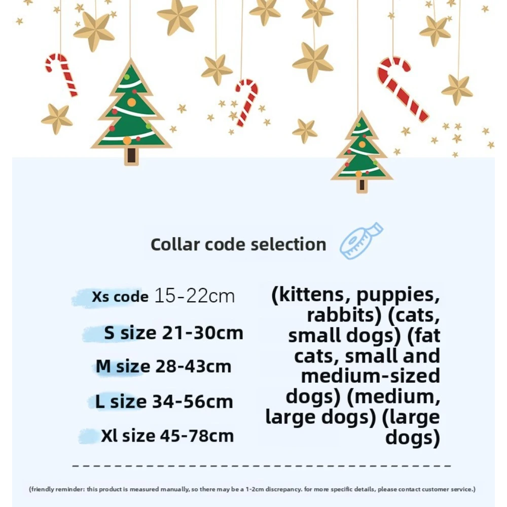 Collar navideño para gatos y perros grandes – lazo y campana roja