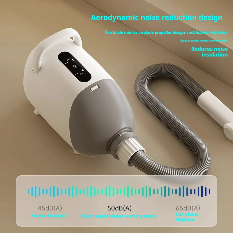 Secador de pelo para perros para mascotas, temperatura ajustable con 3 boquillas, dispositivo integrado perfecto para soplado y secado, suministros esenciales para el cuidado de mascotas - imagen 4