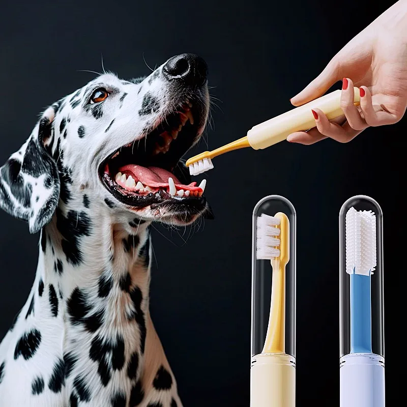 Cepillo de dientes para perros con cerdas suaves y doble cara - imagen 2