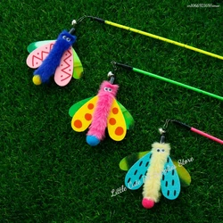 Juguetes interactivos para gatos y gatitos: varita y insectos