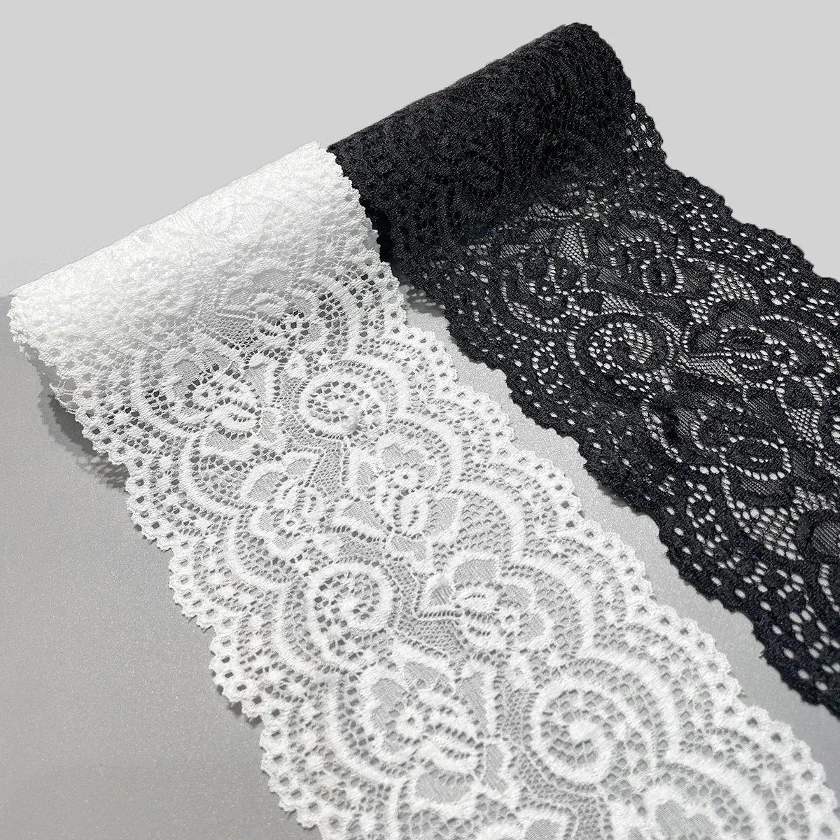 Nuevo 10cm súper ancho blanco/negro tela de encaje perforado cintas DIY costura ropa accesorios de decoración de boda