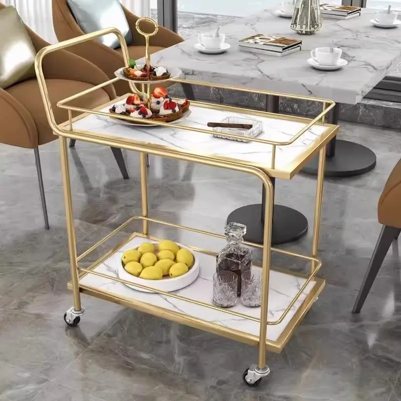 Carrito dorado nórdico de lujo para gatos y perros – Transporte móvil - imagen 2