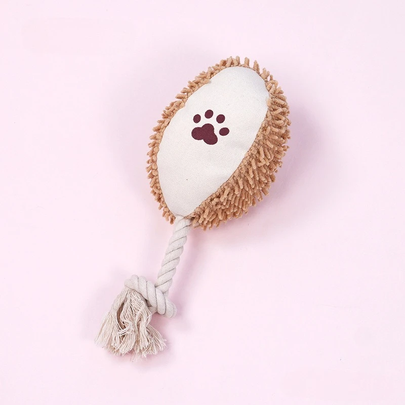 Juguetes interactivos para mascotas para perros, productos de juego con nudo de cuerda de algodón, suministros de molienda de dientes resistentes al masticable para cachorros, juguete para chirrido en interiores - imagen 5