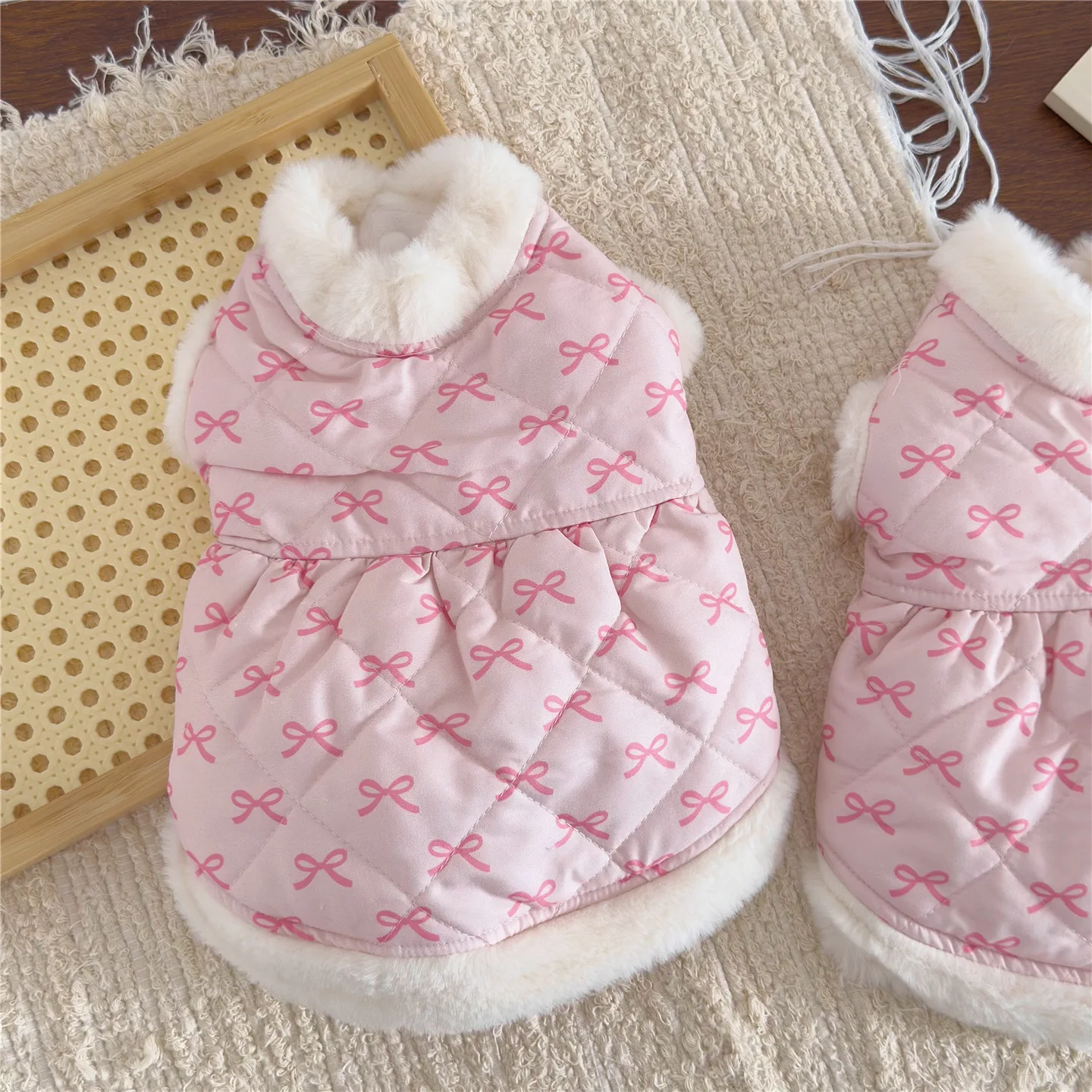 Ropa para perros Vestido de otoño e invierno Teddy Pomeranian Perro pequeño Gato Primavera y otoño Falda Productos para mascotas - imagen 3