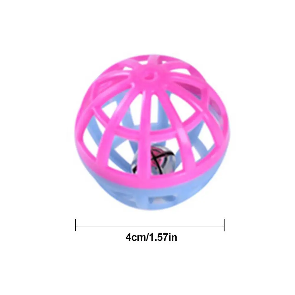 Una bola rosa y azul con un agujero en el medio