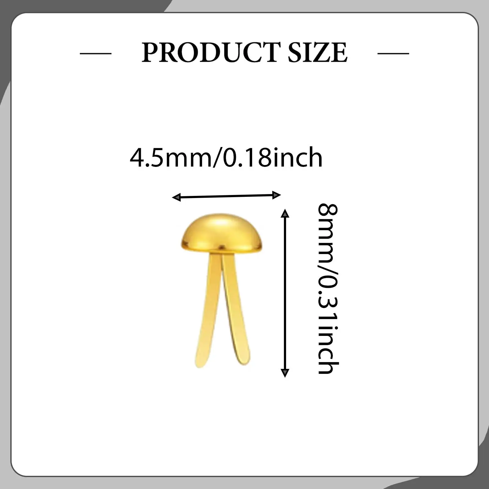 300x Paper Fasteners Creative Decor Handmade,Art Accessories,Scrapbooking Brads,Craft Pins Pushpin Plated Split Pins for Crafts