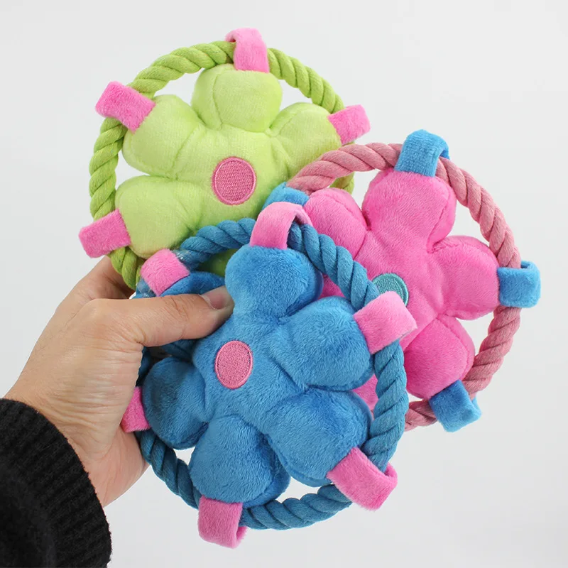 Juguete para perros con cuerda, juguete interactivo para masticar de entrenamiento para limpieza de dientes y molares, suministros duraderos para mascotas, juguete para aliviar el aburrimiento - imagen 4