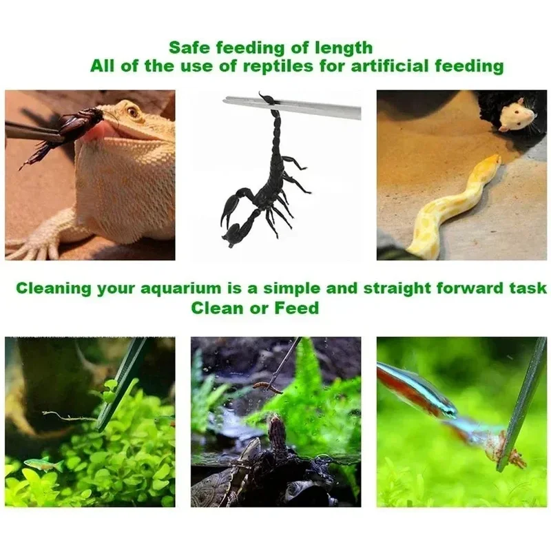 Pinzas para acuario de 48cm, codo recto, Coral, agua, hierba, pinzas para arrecife de camarones para mascotas, Herramientas de limpieza de pecera, suministros para acuario - imagen 5