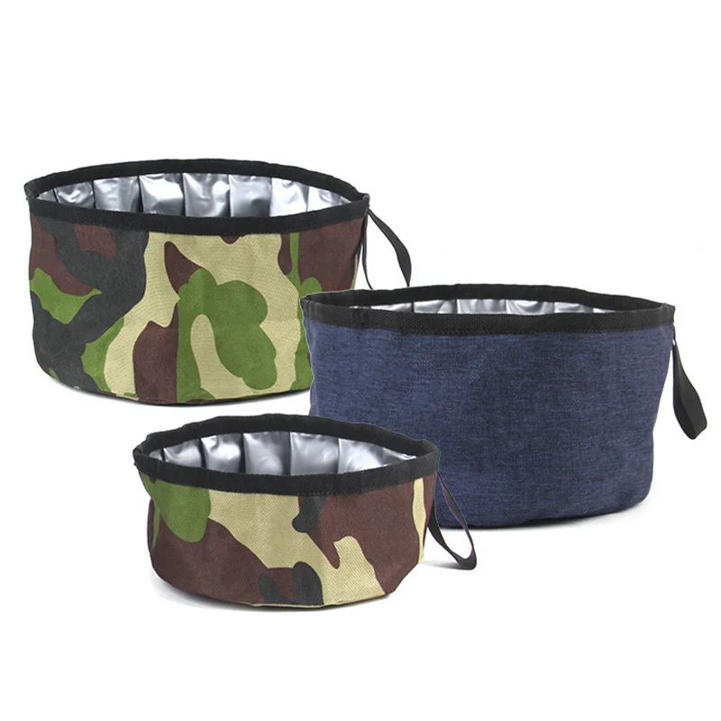 Cuenco de tela Oxford para perros, contenedor de agua portátil para perros, cuenco para beber para perros de viaje al aire libre, cuenco plegable para alimentador de cachorros, suministros para mascotas - imagen 2