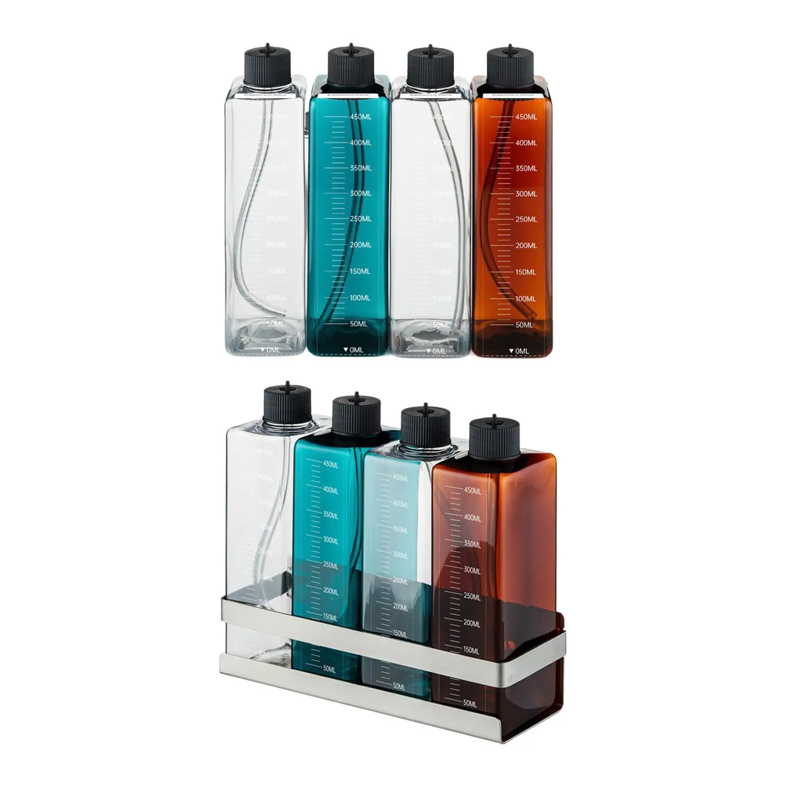 Pack of 4 grass tank titration bottles, versatile for replacement