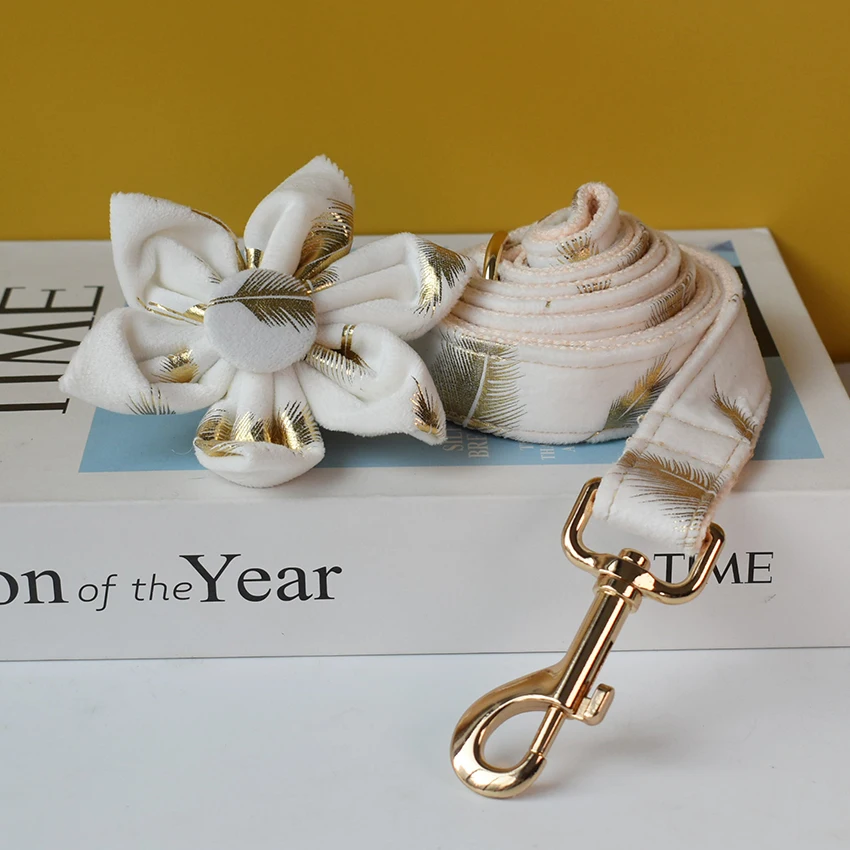 Collar de identificación de perro con flor personalizada, LOGO grabado gratis para perros pequeños, medianos y grandes, franela americana Cocker Spaniel 26 - imagen 5