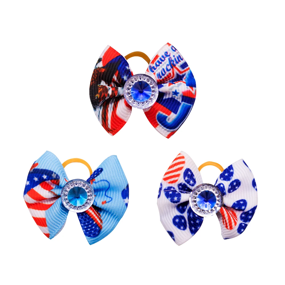 Combinaciones de lazos de pelo para perros con diferentes estampados