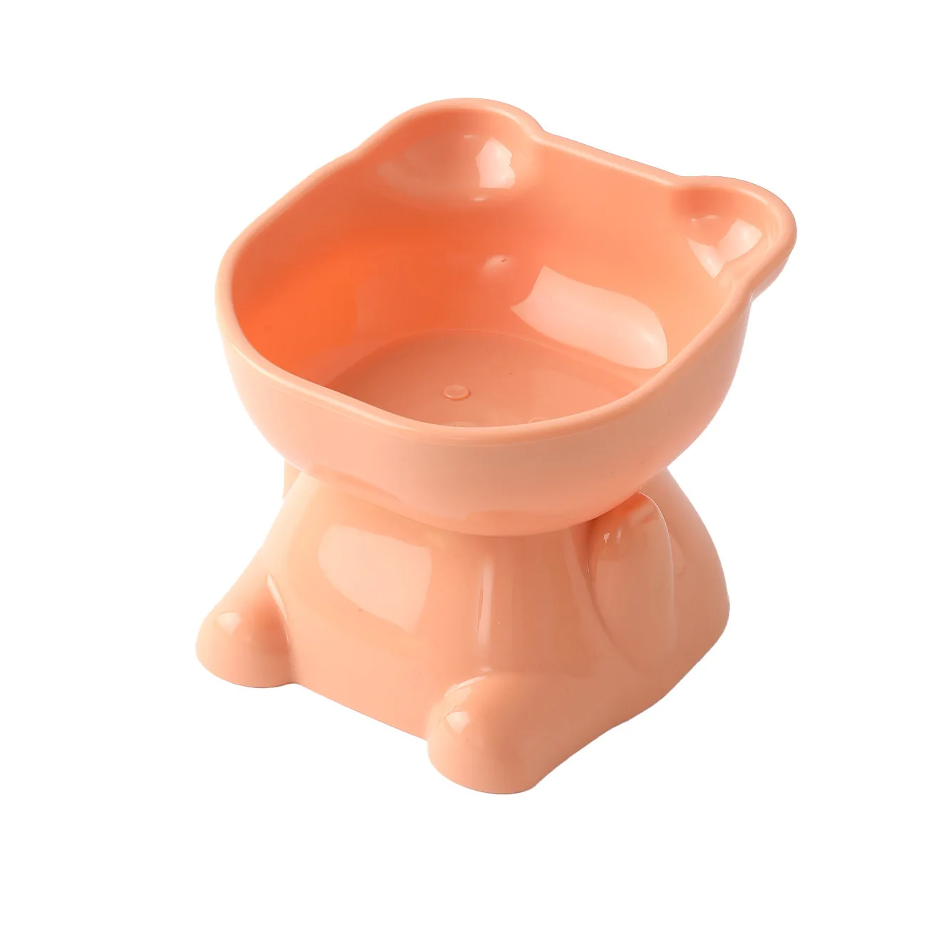 Cuenco de gran capacidad para mascotas, cuencos para gatos, Protector de cuello de fondo oblicuo, forma de gato de dibujos animados, alimentador para mascotas, suministros para mascotas - imagen 4