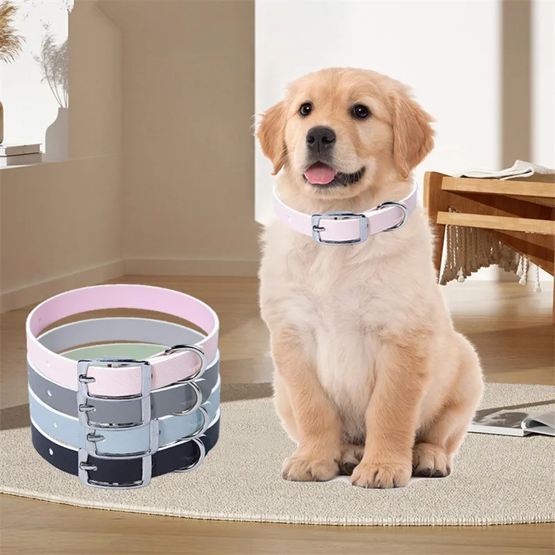 Collar ajustable de polipiel para perros y gatos pequeños - imagen 3