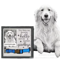 Marco de fotos en madera para perro – Decoración de escritorio