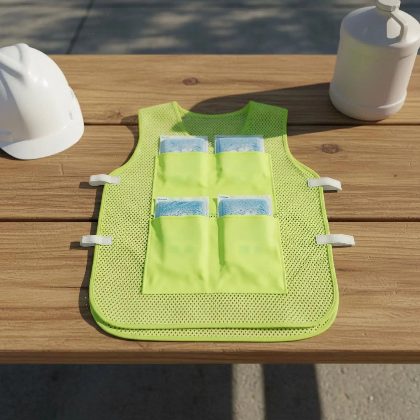 Chaleco con bolsa de hielo para perros y gatos: secado rápido verano