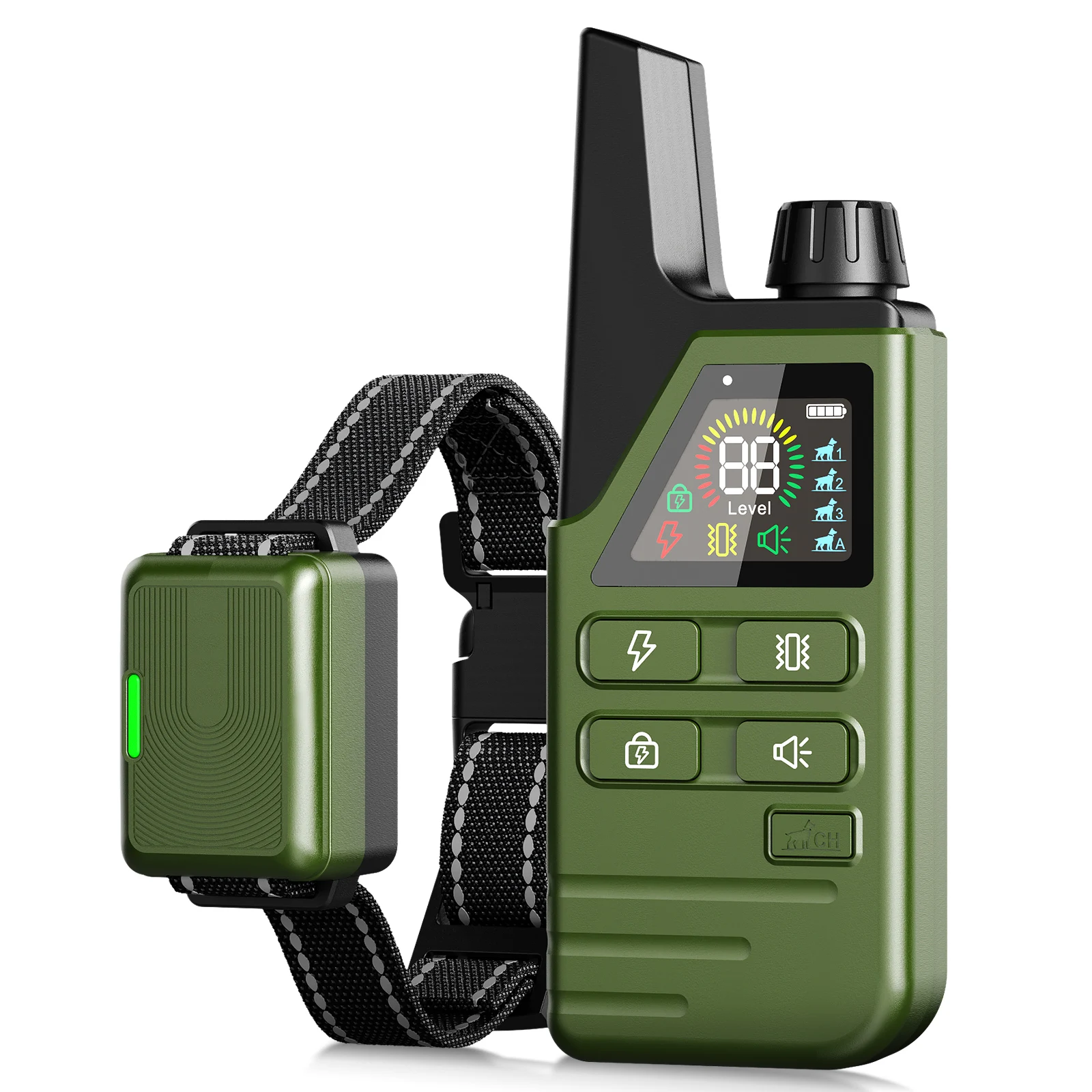 Collar de entrenamiento eléctrico para perros, Control remoto de 300M, recargable, resistente al agua, para mascotas, perros, cachorros, Control de ladridos, Collar de choque